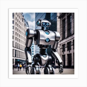 Robot In The City 13 Art Print