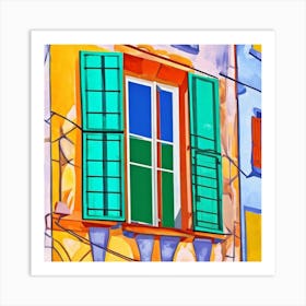 Window Lisbon Portugal In The Style Of Matisse Art Print 1 Art Print