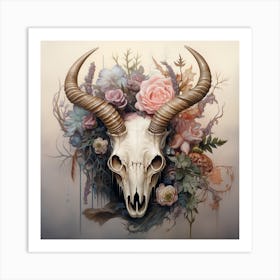 Skull Of A Longicorn Art Print