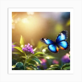 Butterfly In The Garden 1 Art Print