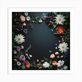 Floral Frame 4 Art Print