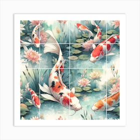 Koi Pond Art Print