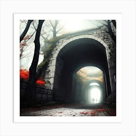 Tunnel In The Woods Art Print