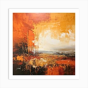 Landscape Abstract Bold Colours Dynamic Compositions And Expressive Brushstrokes Earthy Tones Art Print