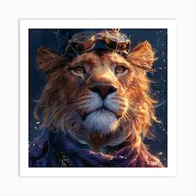 Steampunk Lion Art Print