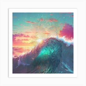 Sunrise Over The Ocean Art Print