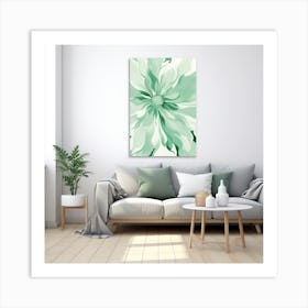 Green Flower 1 Art Print