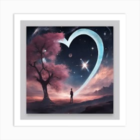  Beautiful Space heart Art Print