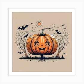 Halloween Pumpkin 1 Art Print