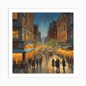 Night In Paris Art Print