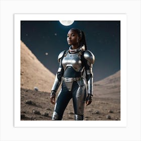 Black Woman In Space Art Print