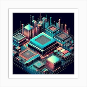 Retro Futuristic Elements,Retro Futuristic Background,Retro Futuristic Templates (7) Art Print