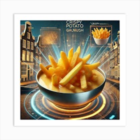 Crispy Potato Garnish Scifi Art Print