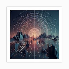 Futuristic Landscape Art Print