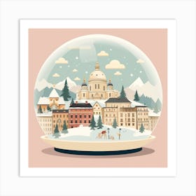 Salzburg Austria 4 Snowglobe Art Print