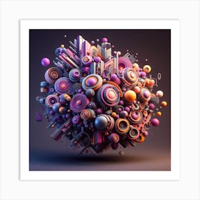 Floating Abstract Pipe Art Print