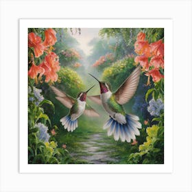 Hummingbirds Art Print