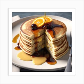 Pancakes With Syrup Art Print