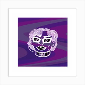 Cool Girl Cartoon Art Print