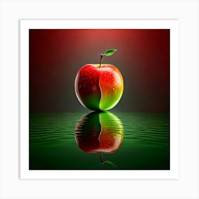 Firefly Apple, Red, Green, Yin Yang, Symbol, Light, Reflection, Surface, Balance, Harmony, Contrast, (9) Art Print