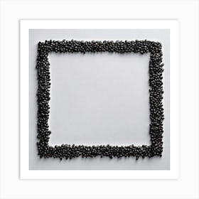 Frame Created From Black Beans On Edges And Nothing In Middle (2) Art Print