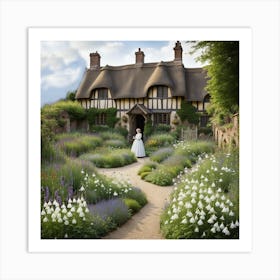 cottage garden 1 Art Print