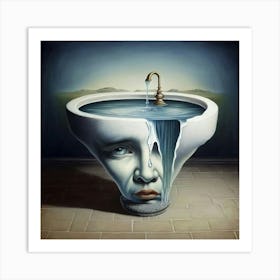 Face In A Bowl Art Print