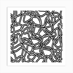 Abstract Black And White Pattern 11 Art Print