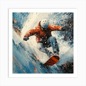 Snowboarder Art 3 Art Print