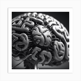 Brain With Wires 9 Art Print