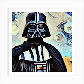 Darth Vader In Starry Night Art Print Art Print