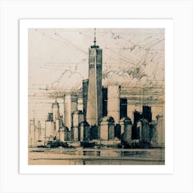 New York City Skyline 4 Art Print