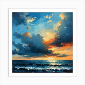 Sunset Over The Sea 5 Art Print