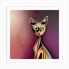 Golden Cat Art Print