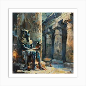 Egyptian Statue Art Print