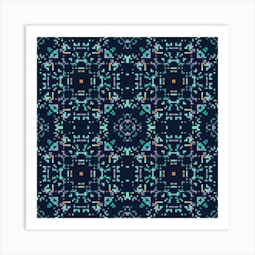 Abstract tiles seamless pattern. Cloth design 1 Art Print