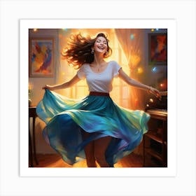 Girl Dancing Art Print