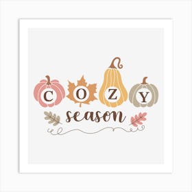 Boho-Fall-Autumn.Cozy Season Art Print