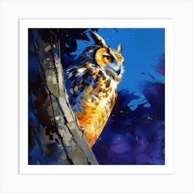 Owl painting Art Print