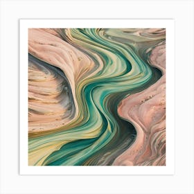 Sand River 1 Art Print