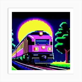 Pixel Train Póster