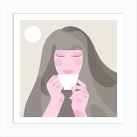 First Sip Art Print