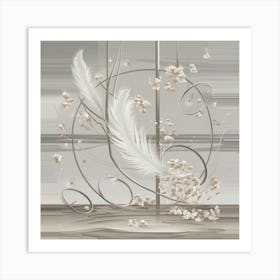 White Feathers 5 Art Print