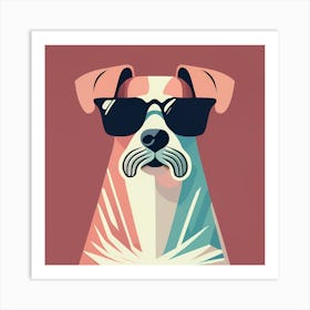 Dog In Sunglasses Art Print