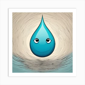 Water Drop Vector Art Print