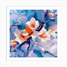 Flowers On A Branch Art Print