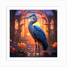 Blue Heron Art Print