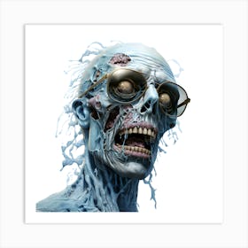 Zombie Head Art Print