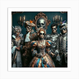 Group Of People In Costume Art Print