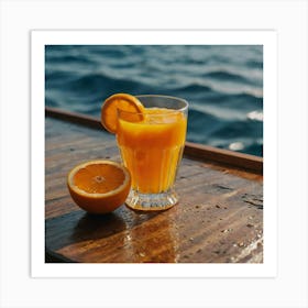 Orange Juice On The Beach 1 Art Print